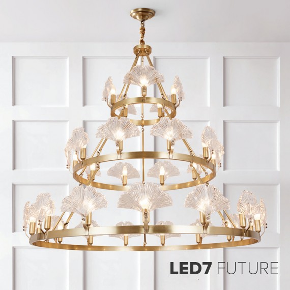 Loft Industry Modern - Lotus Rib Chandelier XL